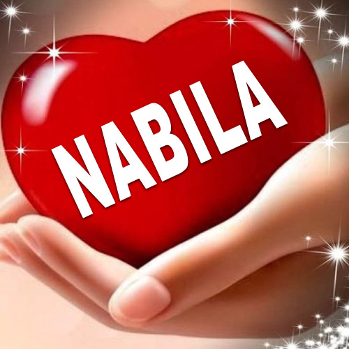 Nabila Name Dp - 3d heart in hand