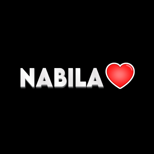 Nabila Name Picture - 3d text with 3d heart