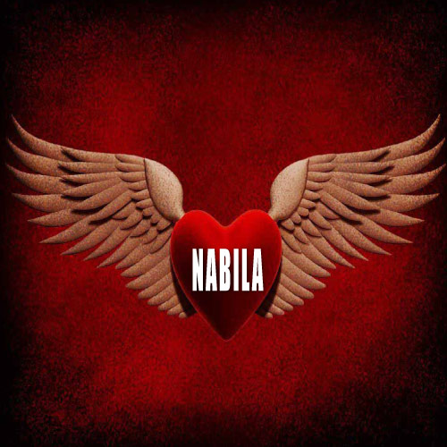 Nabila Name Dp - flying red heart