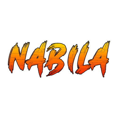 Nabila Name Status - gradient 3d text