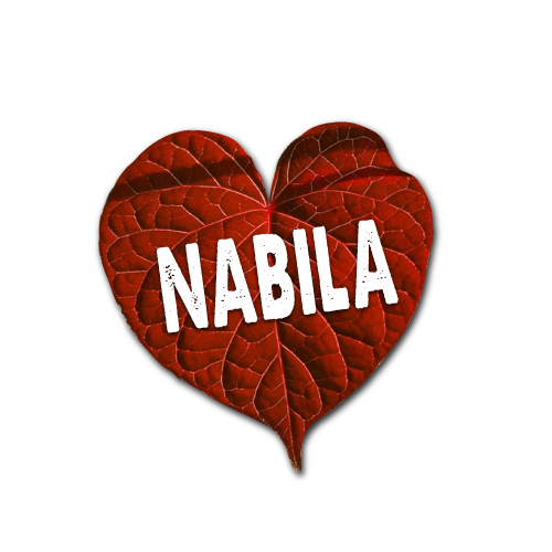 Nabila Name Picture - heart leaf