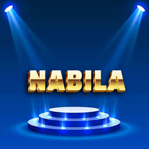 Nabila Name Image - shining background 3d text