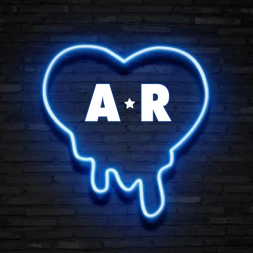 A R Picture - neon heart on wall