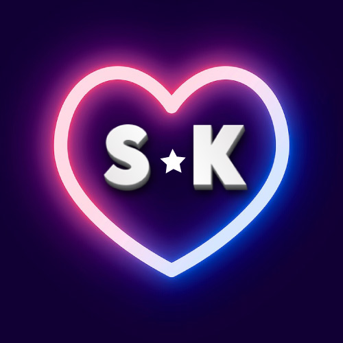 KS Love Pic - neon heart