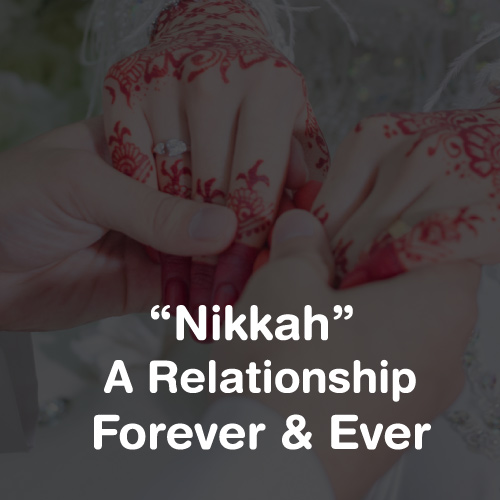 Nikkah photo - white text
