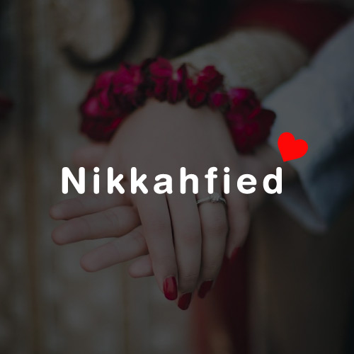 Nikahfied mubarak - white text red heart
