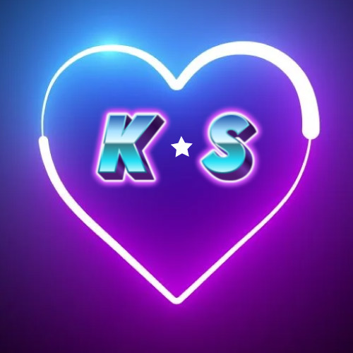 K S Wallpaper - outline heart