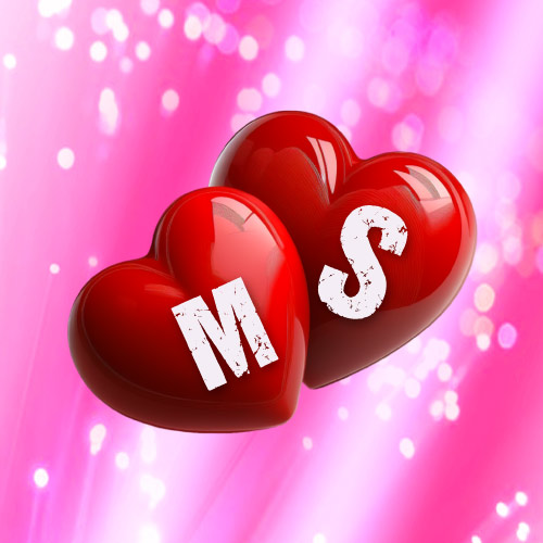 M S DP - pink background two hearts