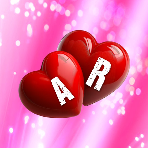 A R Photo - pink background with hearts
