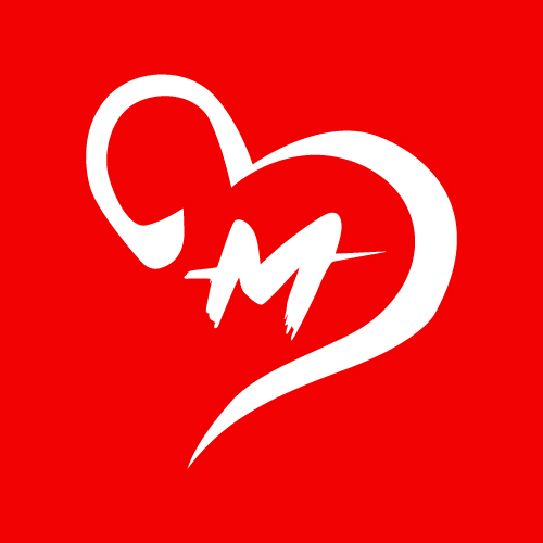 M Name Photo - red background with heart