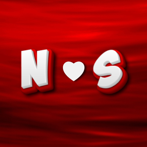 N S HD wallpaper - red white 3d text