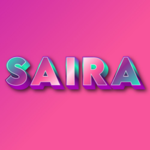 Saira Name Pic - 3d text pink background