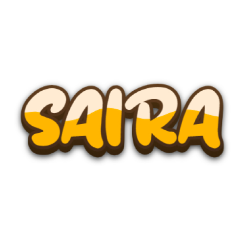 Saira Name DP - yellow white 3d text