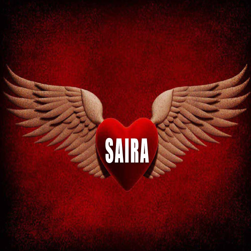 Saira Name Pic wallpaper - flying red heart