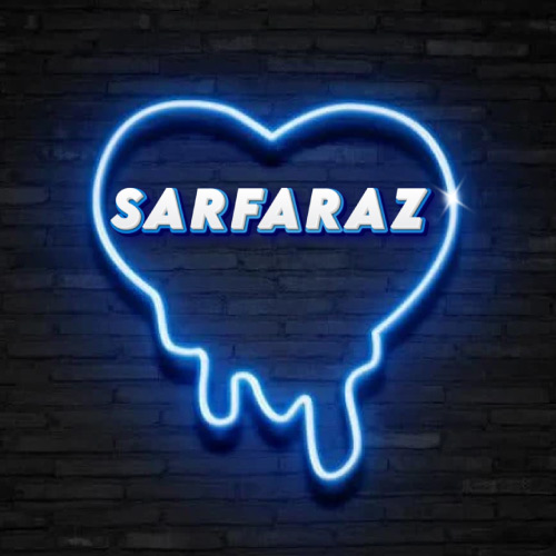 Sarfaraz Name Picture - neon heart on wall