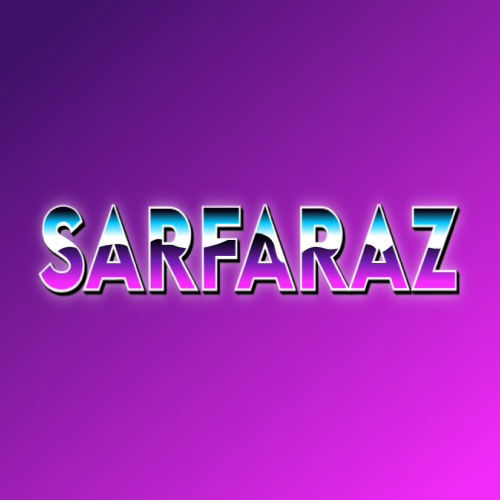 Sarfaraz Name Dp - purple pink 3d text