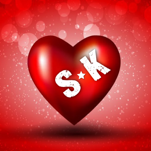 SK Love Photo - shining background 3d heart