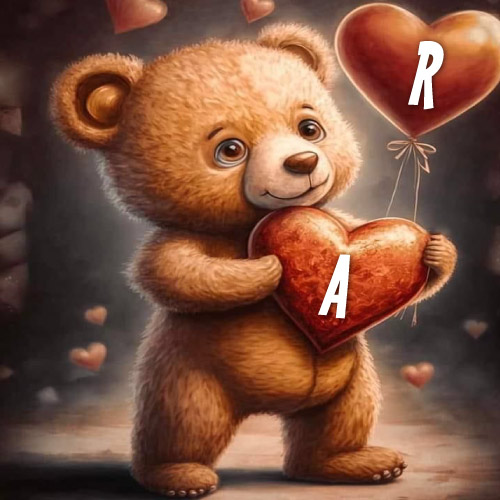A R DP - teddy bear with heart