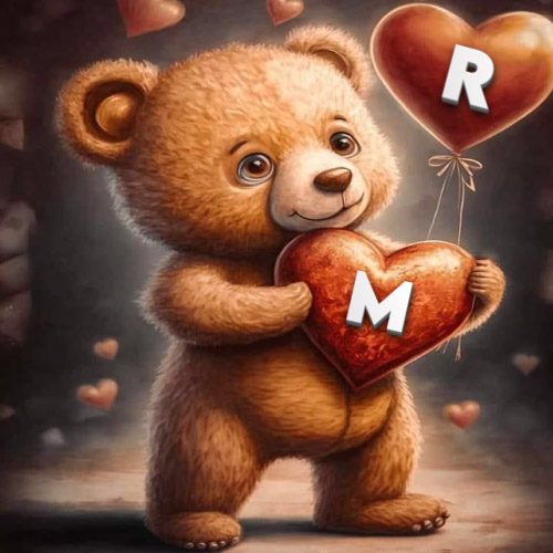M R Love Dp - teddy bear with hearts