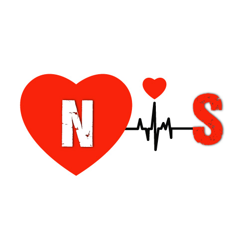 N S Picture - text in heart