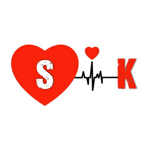 SK Love Pic - text in heart