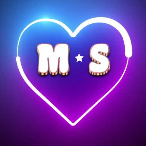 M S DP - white outline heart