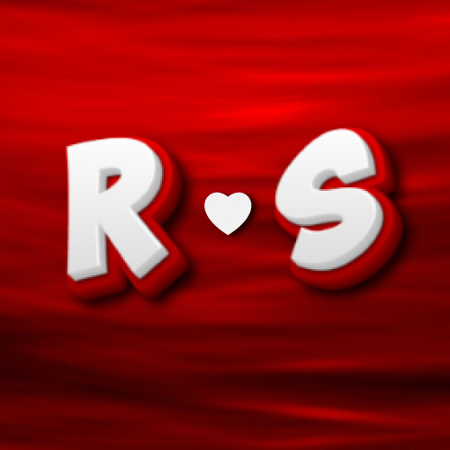 R S Picture - white red 3d text