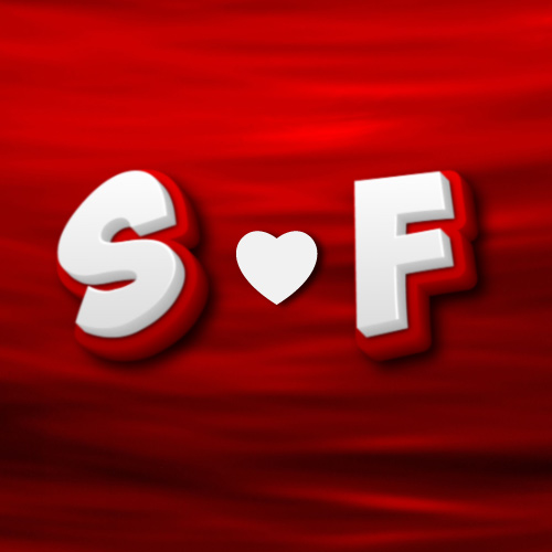 F S Photo - white 3d red text