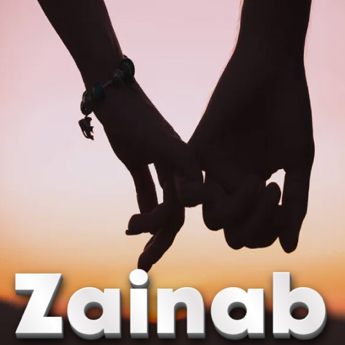 Zainab Name Picture - couple hand to hand