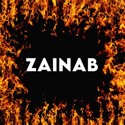 Zainab Name Picture - fire background