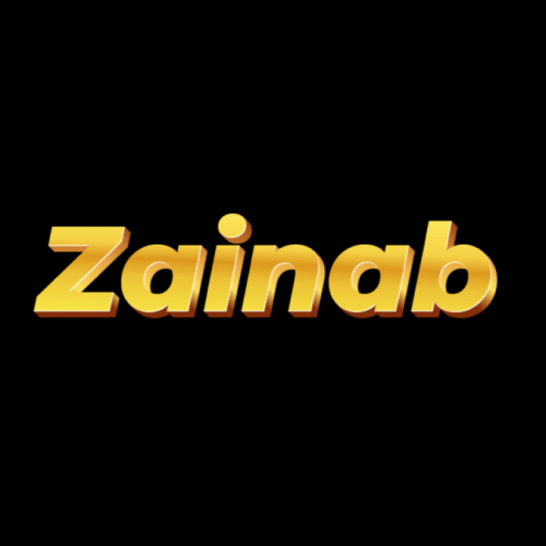 Zainab Name - golden text