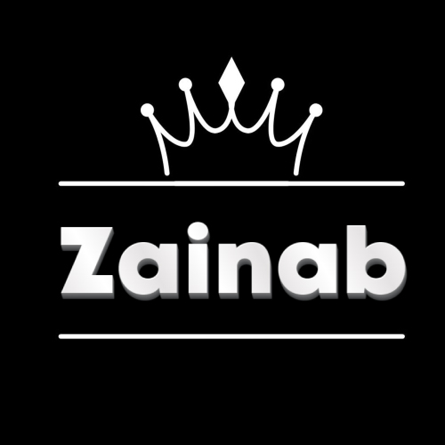 Zainab Name Photo - outline crown