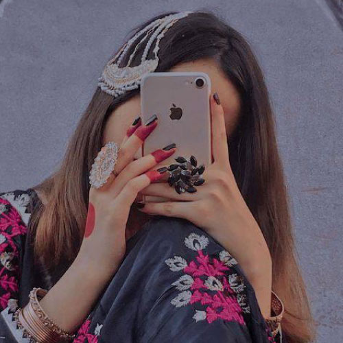 Girl Attitude Image - phone in girl hand