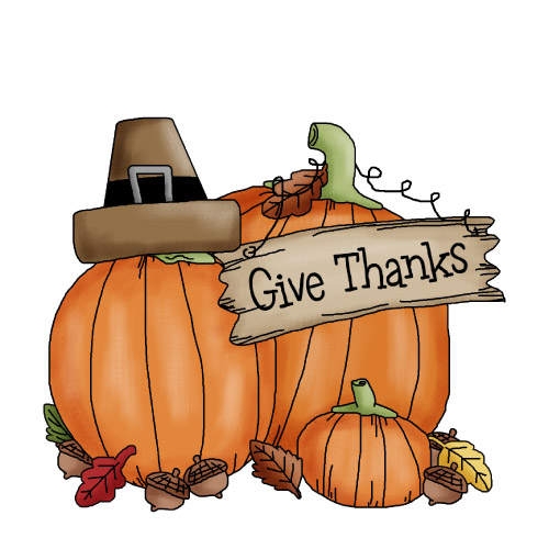 Happy Thanksgiving Photo - give thanks black text