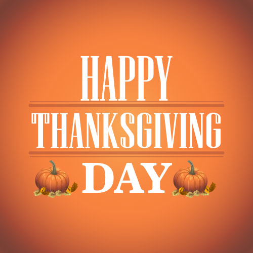 Happy Thanksgiving Instagram - gradient background white text