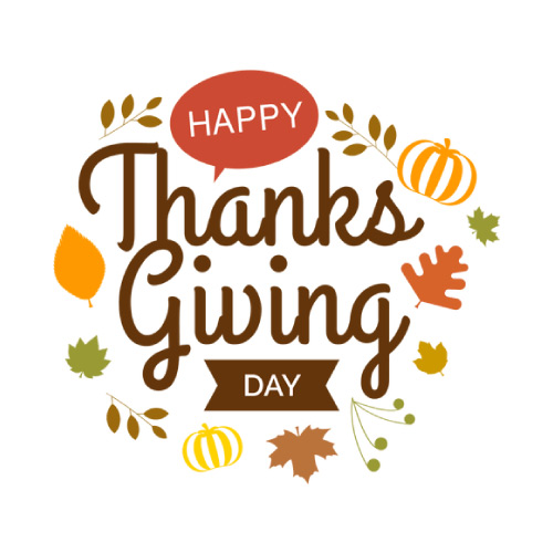 Happy Thanksgiving Images - white brown text