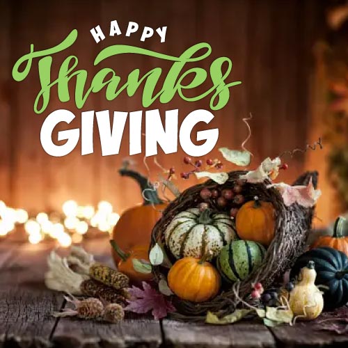 Happy Thanksgiving Image - white green text