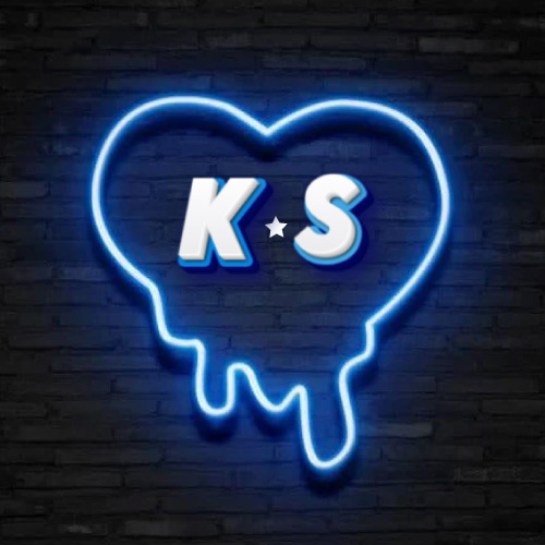 K S Picture - neon heart on wall