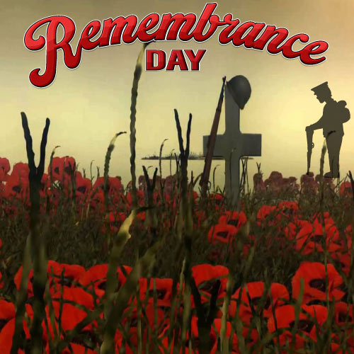 Poppy Day Images - remembrance day red 3d text 