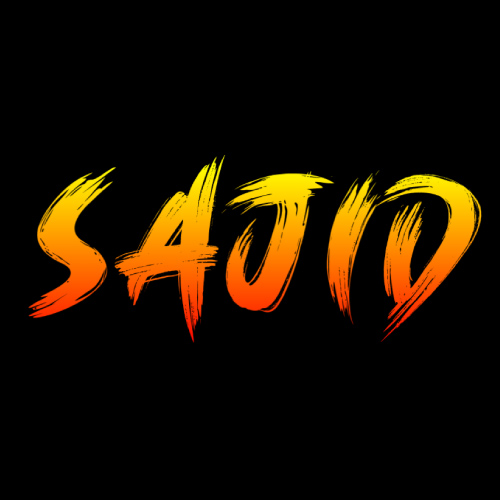 Sajid Name Letters - gradient 3d text