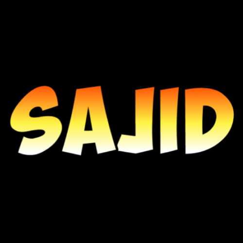 Sajid Name Pic - gradient text