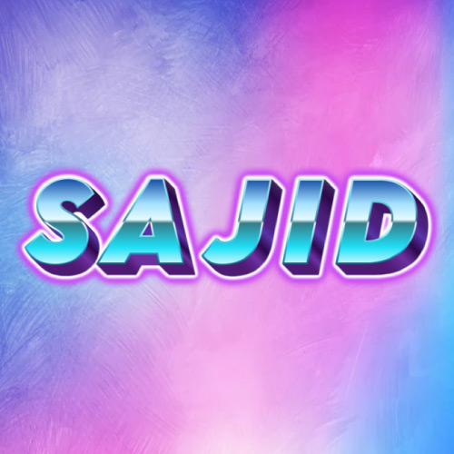 Sajid Name Image - nice look 3d text