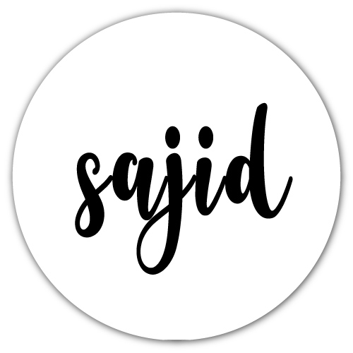 Sajid Name Picture - white circle