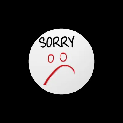 Sorry Images for Lover - sorry text in circle 