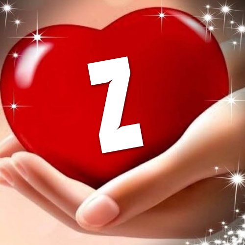 Z Name Dp - 3d heart in hand