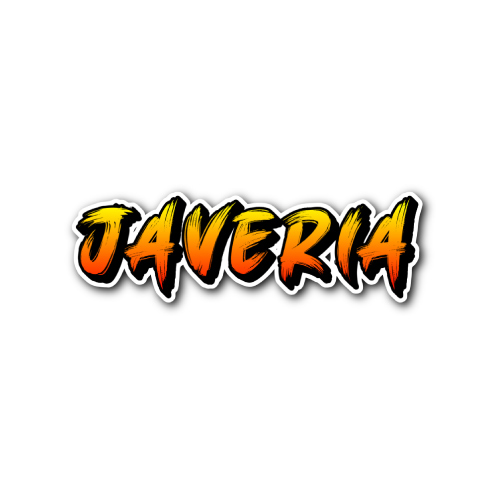 Javeria Name Logo - 3d text 