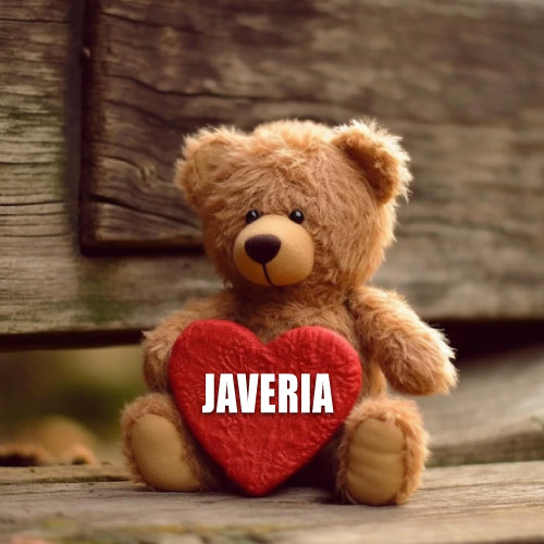 Javeria Name Dp - bear with heart