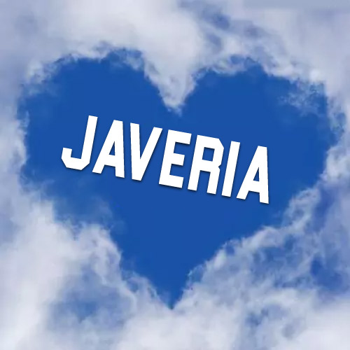 Javeria Name Image - could shaped heart