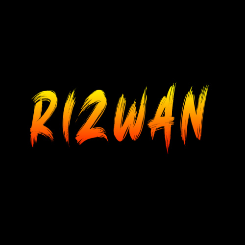 gradient 3d text Rizwan Name for status