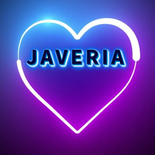 Javeria Name Picture - heart with 3d text